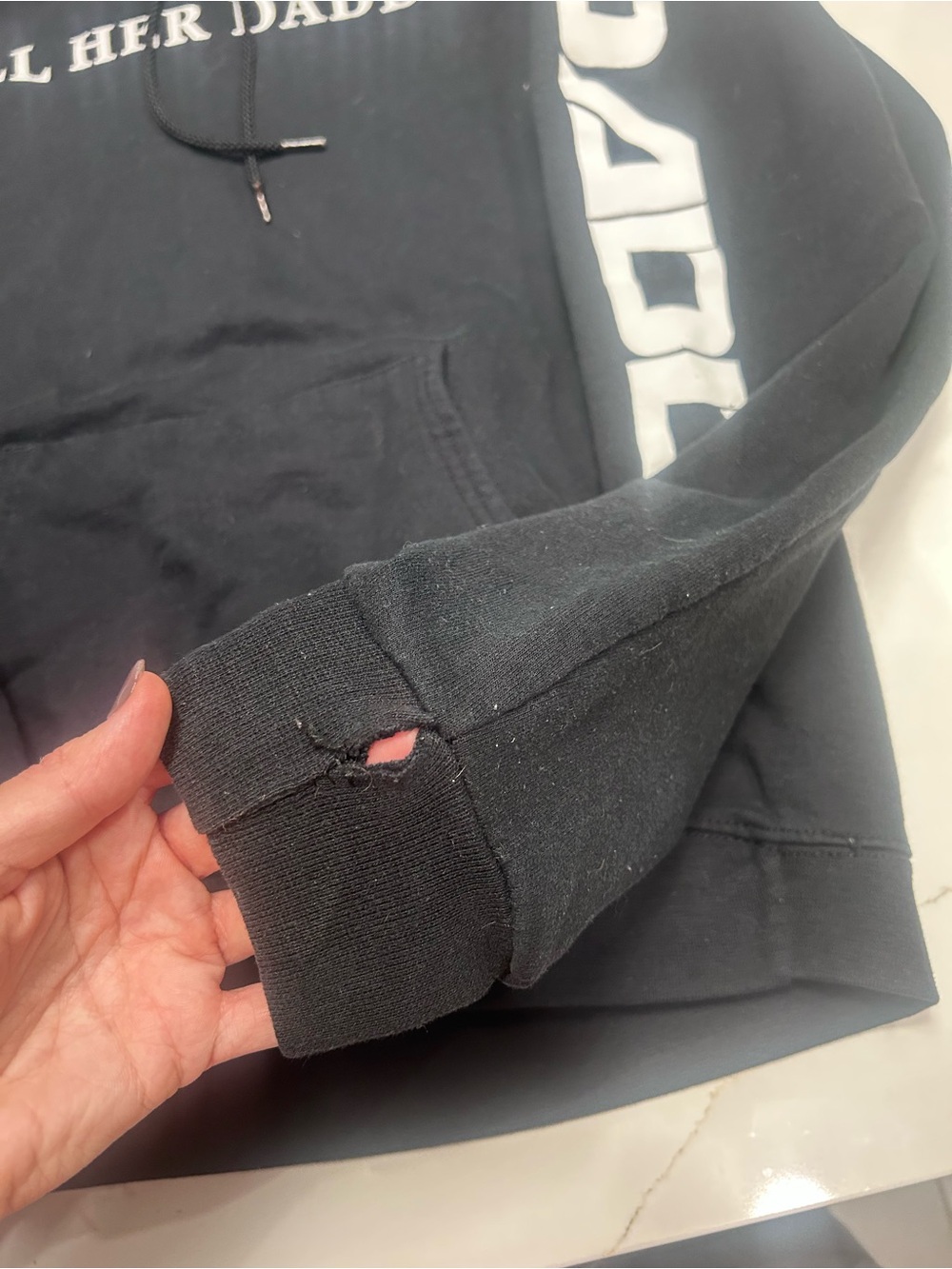 Champion Black "CALL HER DADDY" Graphic Pullover Hoodie - Picture 4 of 6